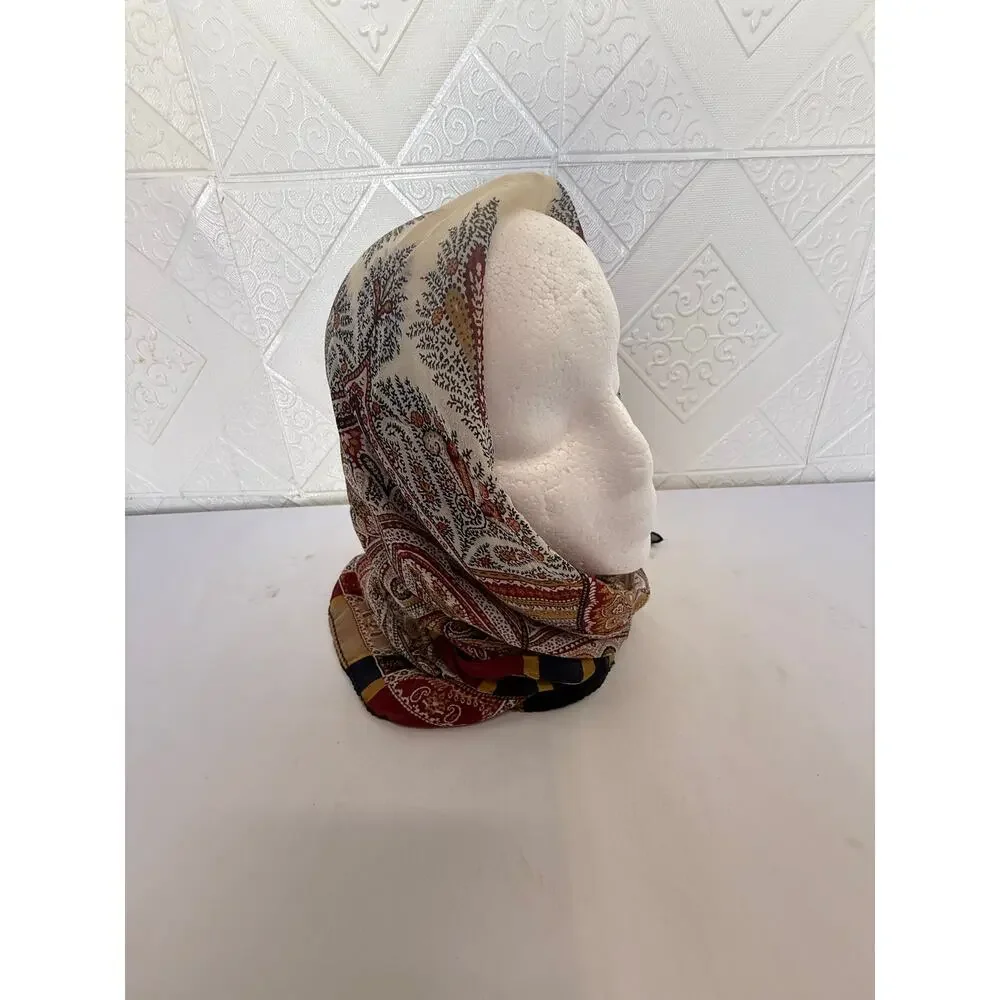 SKU3031 Brown & Tan Printed Square Scarf 34